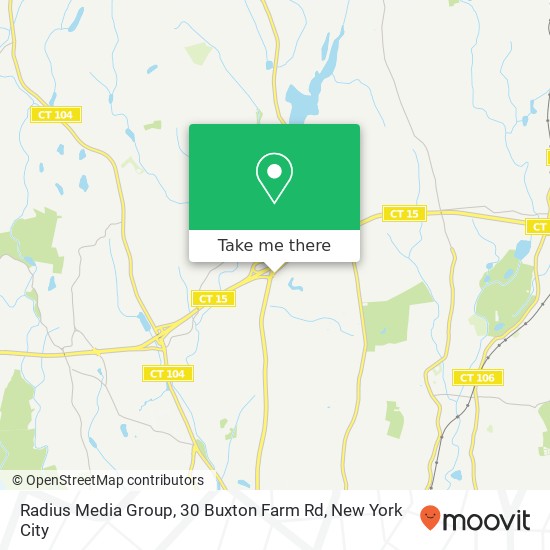 Mapa de Radius Media Group, 30 Buxton Farm Rd