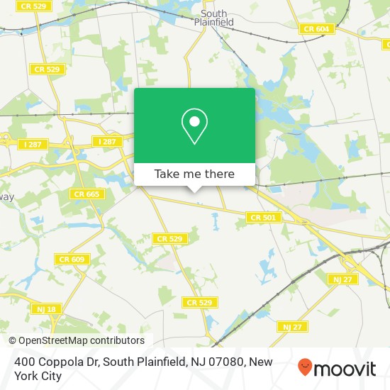 400 Coppola Dr, South Plainfield, NJ 07080 map
