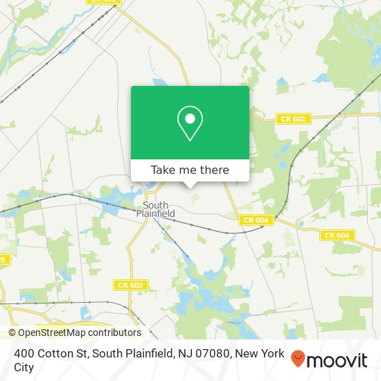 Mapa de 400 Cotton St, South Plainfield, NJ 07080