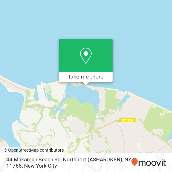 44 Makamah Beach Rd, Northport (ASHAROKEN), NY 11768 map