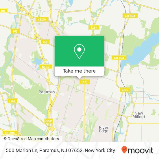 500 Marion Ln, Paramus, NJ 07652 map