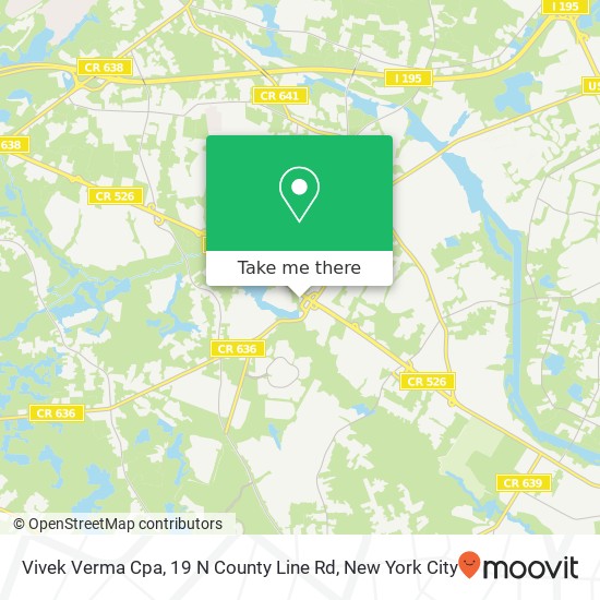Mapa de Vivek Verma Cpa, 19 N County Line Rd