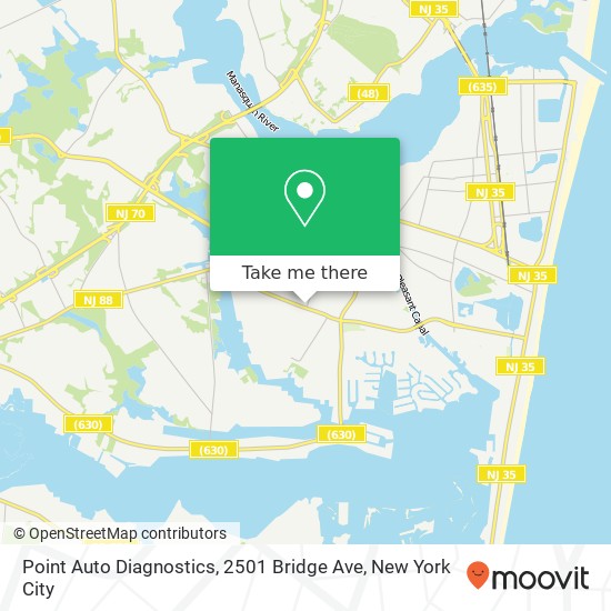 Mapa de Point Auto Diagnostics, 2501 Bridge Ave