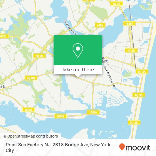 Point Sun Factory NJ, 2818 Bridge Ave map