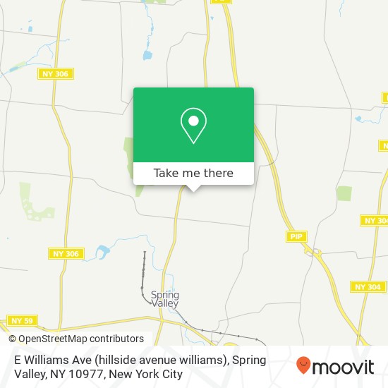 E Williams Ave (hillside avenue williams), Spring Valley, NY 10977 map