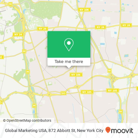 Mapa de Global Marketing USA, 872 Abbott St