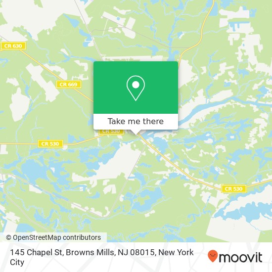 Mapa de 145 Chapel St, Browns Mills, NJ 08015