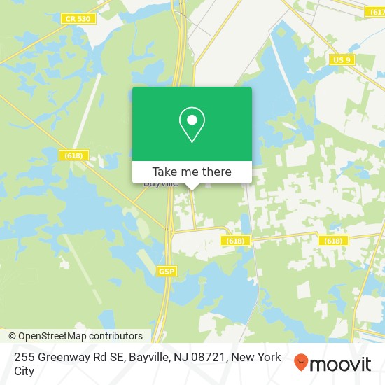 255 Greenway Rd SE, Bayville, NJ 08721 map