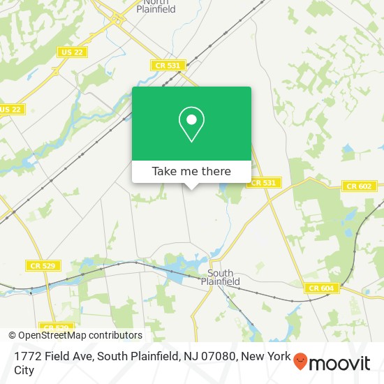 1772 Field Ave, South Plainfield, NJ 07080 map