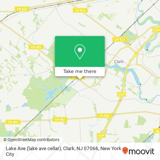 Mapa de Lake Ave (lake ave cellar), Clark, NJ 07066