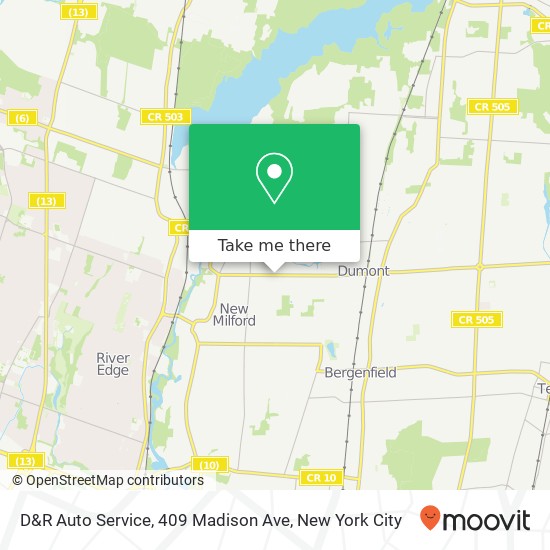 Mapa de D&R Auto Service, 409 Madison Ave