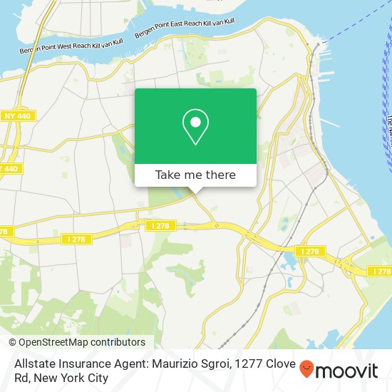 Mapa de Allstate Insurance Agent: Maurizio Sgroi, 1277 Clove Rd