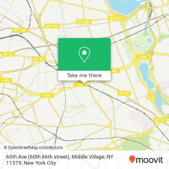 60th Ave (60th 86th street), Middle Village, NY 11379 map