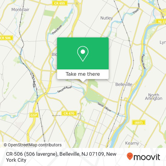 Mapa de CR-506 (506 lavergne), Belleville, NJ 07109