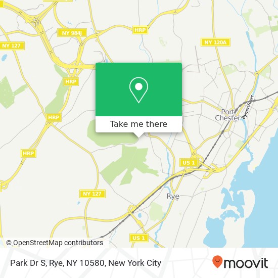 Mapa de Park Dr S, Rye, NY 10580