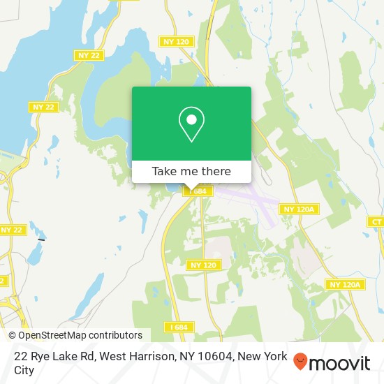 Mapa de 22 Rye Lake Rd, West Harrison, NY 10604
