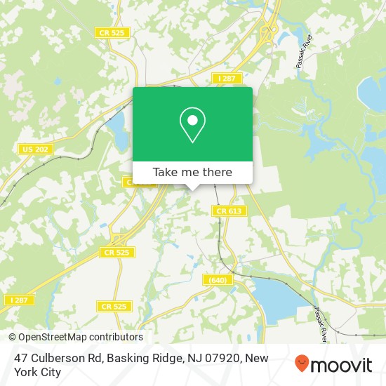 Mapa de 47 Culberson Rd, Basking Ridge, NJ 07920