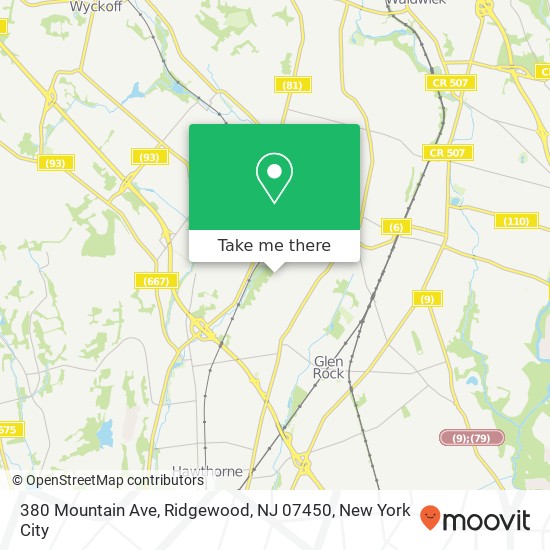 380 Mountain Ave, Ridgewood, NJ 07450 map