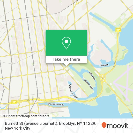 Burnett St (avenue u burnett), Brooklyn, NY 11229 map