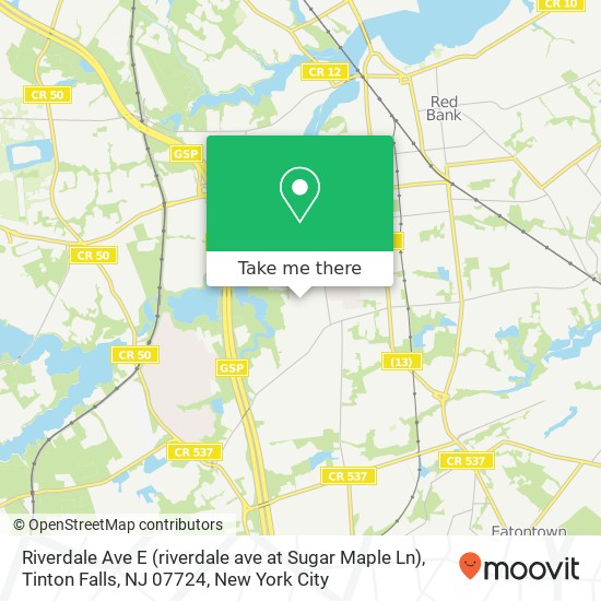 Riverdale Ave E (riverdale ave at Sugar Maple Ln), Tinton Falls, NJ 07724 map