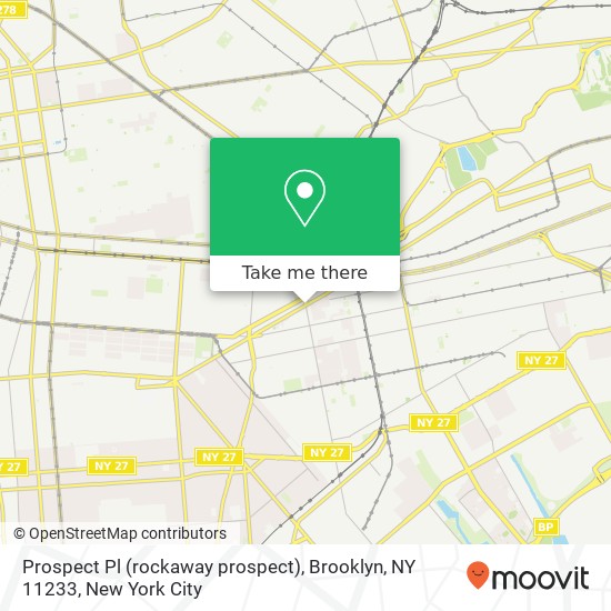 Prospect Pl (rockaway prospect), Brooklyn, NY 11233 map