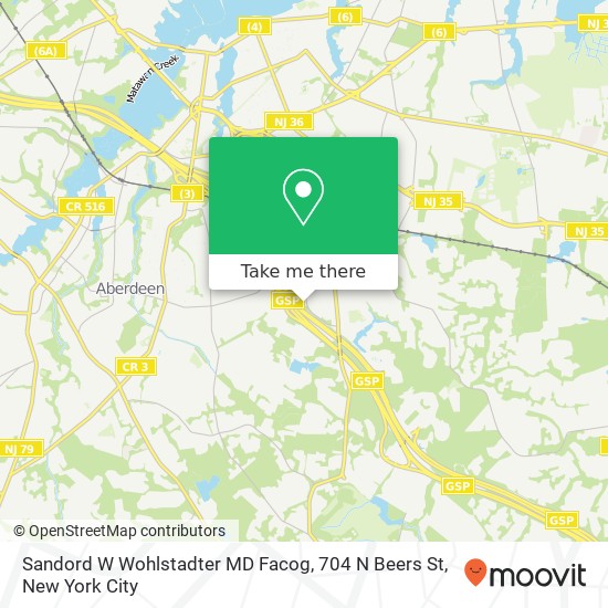 Sandord W Wohlstadter MD Facog, 704 N Beers St map