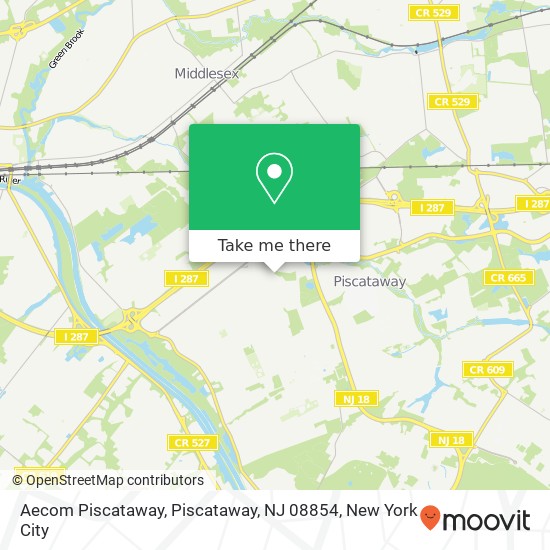 Mapa de Aecom Piscataway, Piscataway, NJ 08854
