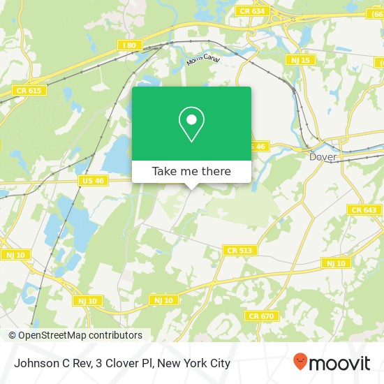 Johnson C Rev, 3 Clover Pl map