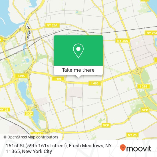 Mapa de 161st St (59th 161st street), Fresh Meadows, NY 11365