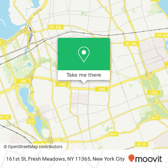 Mapa de 161st St, Fresh Meadows, NY 11365