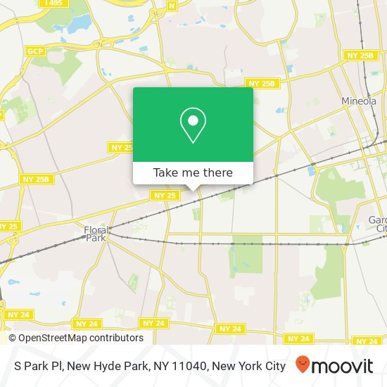 S Park Pl, New Hyde Park, NY 11040 map