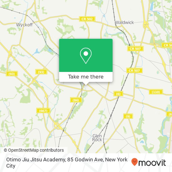 Mapa de Otimo Jiu Jitsu Academy, 85 Godwin Ave