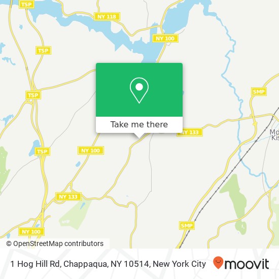 Mapa de 1 Hog Hill Rd, Chappaqua, NY 10514
