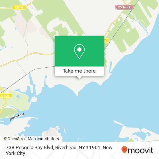 Mapa de 738 Peconic Bay Blvd, Riverhead, NY 11901
