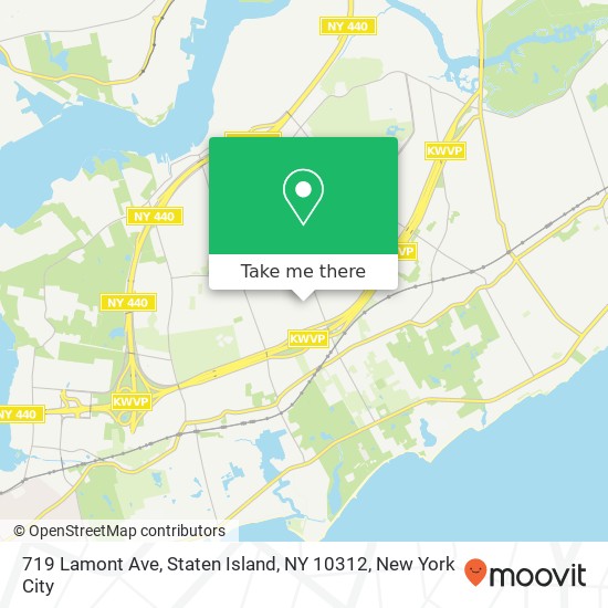 Mapa de 719 Lamont Ave, Staten Island, NY 10312