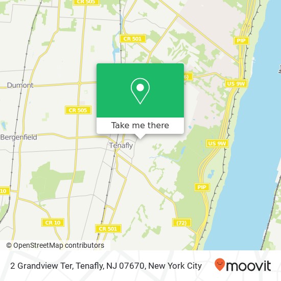 Mapa de 2 Grandview Ter, Tenafly, NJ 07670