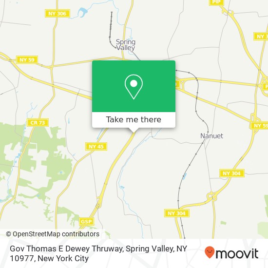 Gov Thomas E Dewey Thruway, Spring Valley, NY 10977 map