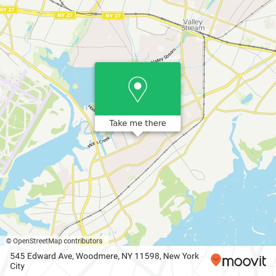 Mapa de 545 Edward Ave, Woodmere, NY 11598