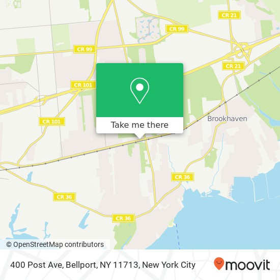 400 Post Ave, Bellport, NY 11713 map