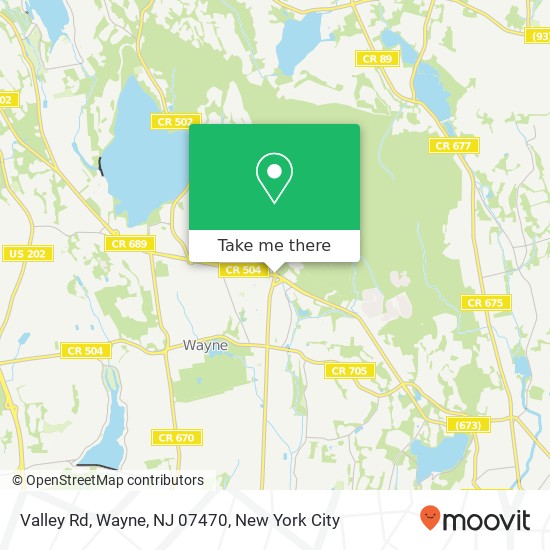 Mapa de Valley Rd, Wayne, NJ 07470