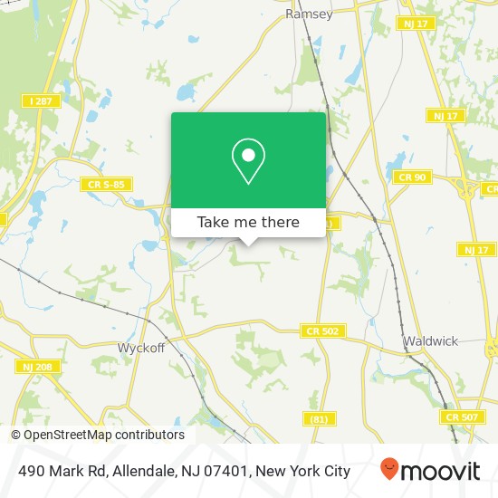 490 Mark Rd, Allendale, NJ 07401 map