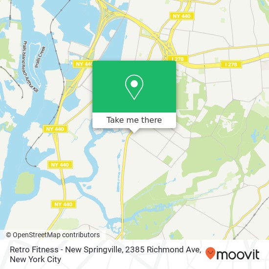 Retro Fitness - New Springville, 2385 Richmond Ave map