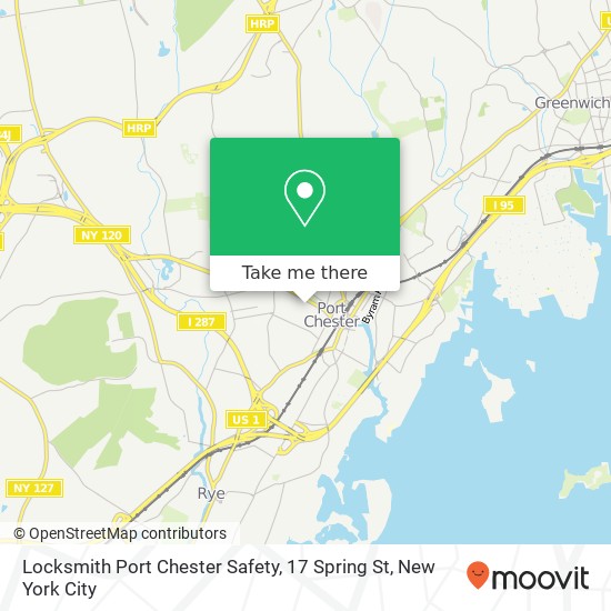 Locksmith Port Chester Safety, 17 Spring St map