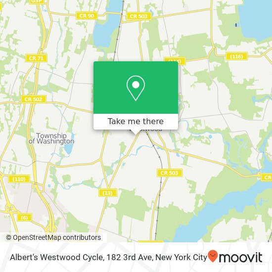 Albert's Westwood Cycle, 182 3rd Ave map