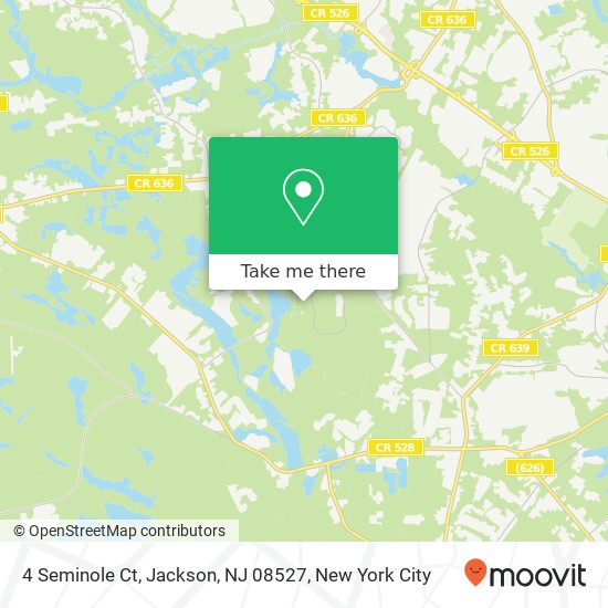 Mapa de 4 Seminole Ct, Jackson, NJ 08527