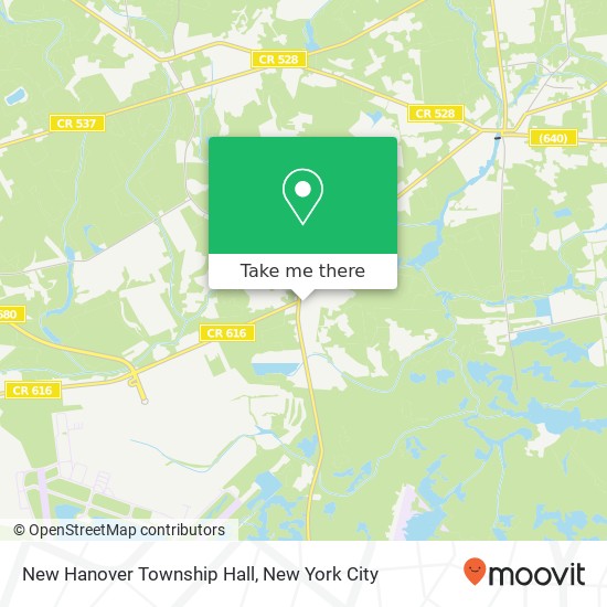 New Hanover Township Hall map