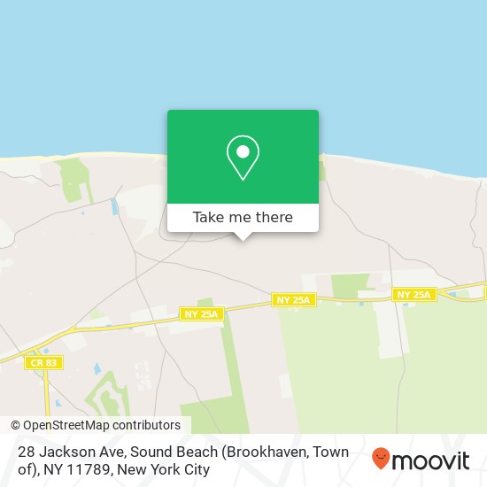 Mapa de 28 Jackson Ave, Sound Beach (Brookhaven, Town of), NY 11789