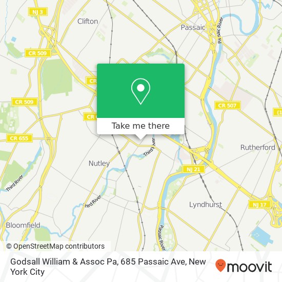 Mapa de Godsall William & Assoc Pa, 685 Passaic Ave