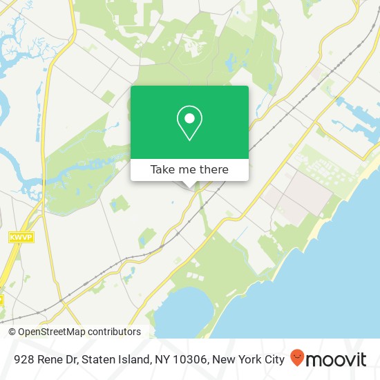 Mapa de 928 Rene Dr, Staten Island, NY 10306
