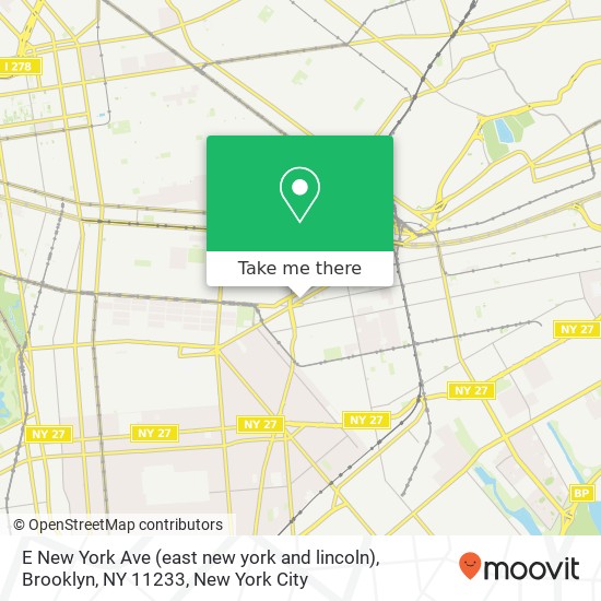 E New York Ave (east new york and lincoln), Brooklyn, NY 11233 map